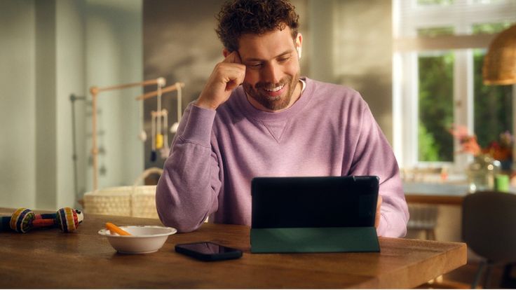 Man waving during a video call